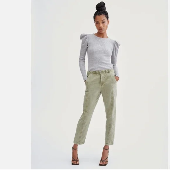 7 for all Mankind Light Olive Green Jogger Slim Fit Jeans Sz 29 - Picture 12 of 16